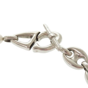 美品 クリスチャンディオール CD30 真鍮 淡水パール シルバー ホワイト ネックレス 1203【中古】Christian Dior