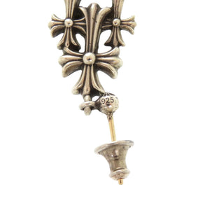 美品 クロムハーツ 3CH CROSS DROP トリプルクロス シルバー925 ピアス 1205【中古】CHROME HEARTS メンズ