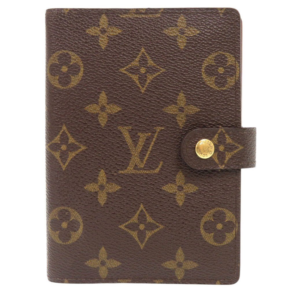 美品 ルイ ヴィトン アジェンダPM モノグラム R20005 ブラウン 手帳カバー LV 1209【中古】LOUIS VUITTON