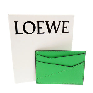 新品同様 ロエベ パズル プレーン レザー トロピカルグリーン カードケース 緑 1216【中古】LOEWE