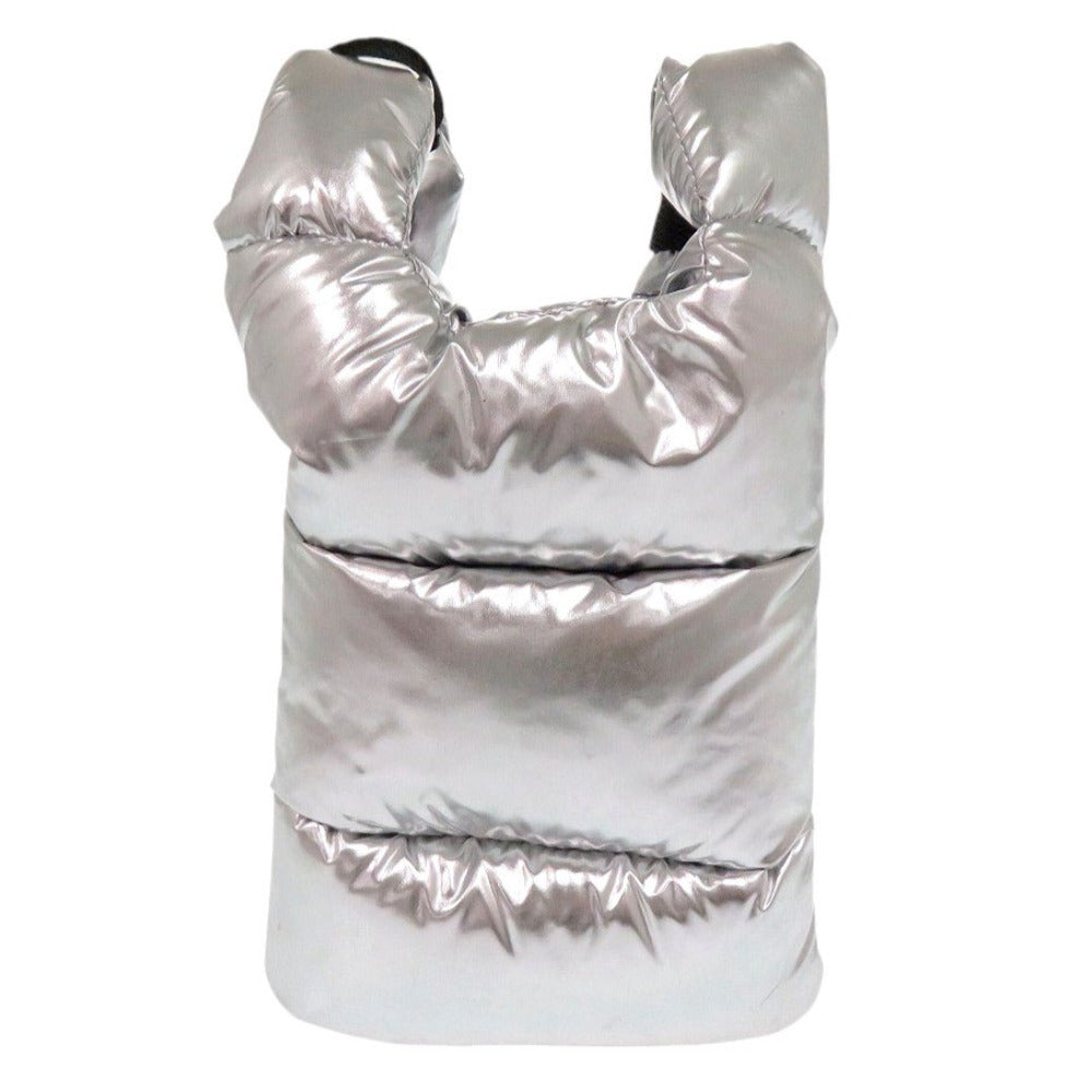 新品同様 モンクレール スモールクロスボディバッグ 12095L00012 M3184 ナイロン ショルダーバッグ シルバー 1217【中古】MONCLER