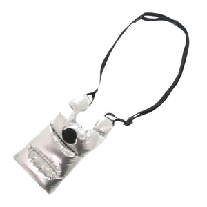 新品同様 モンクレール スモールクロスボディバッグ 12095L00012 M3184 ナイロン ショルダーバッグ シルバー 1217【中古】MONCLER