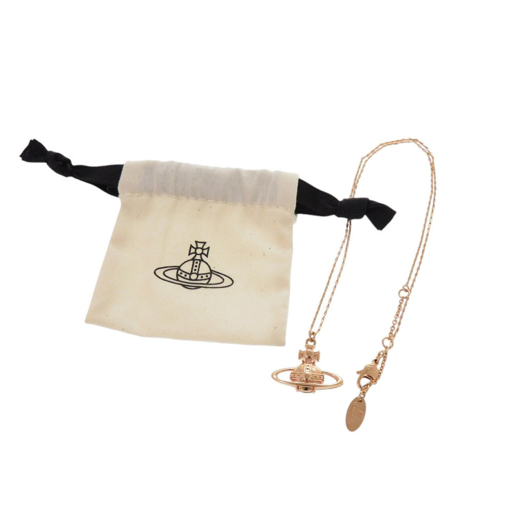 未使用 ヴィヴィアンウエストウッド SUZIE PENDANT PINK GOLD 63020023-02G002 オーブ 真鍮 ピンクゴールド ネックレス 1252【中古】Vivienne Westwood
