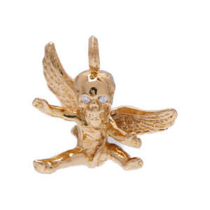 美品 クロムハーツ 22K FOTI ハリスティータ ダイヤモンド ペンダント ネックレス トップ K22YG イエローゴールド ジュエリー ダイヤ フォティ 0153 【中古】CHROME HEARTS