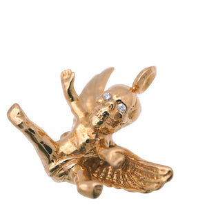 美品 クロムハーツ 22K FOTI ハリスティータ ダイヤモンド ペンダント ネックレス トップ K22YG イエローゴールド ジュエリー ダイヤ フォティ 0153 【中古】CHROME HEARTS