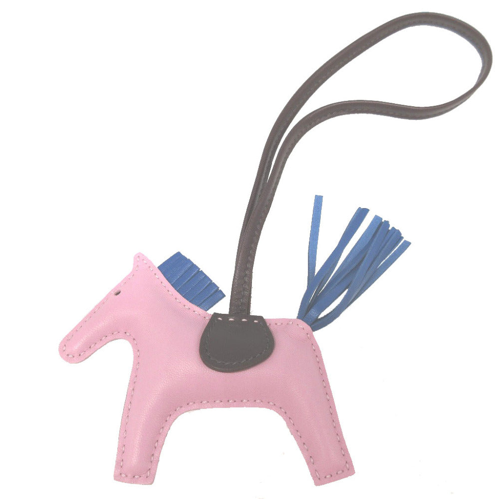 新品同様 エルメス ロデオチャームPM アニューミロ Z刻印(2021年製) モーヴシルベストル ブルーフランス ルージュセリエ バッグチャーム キーホルダー 1277【中古】HERMES