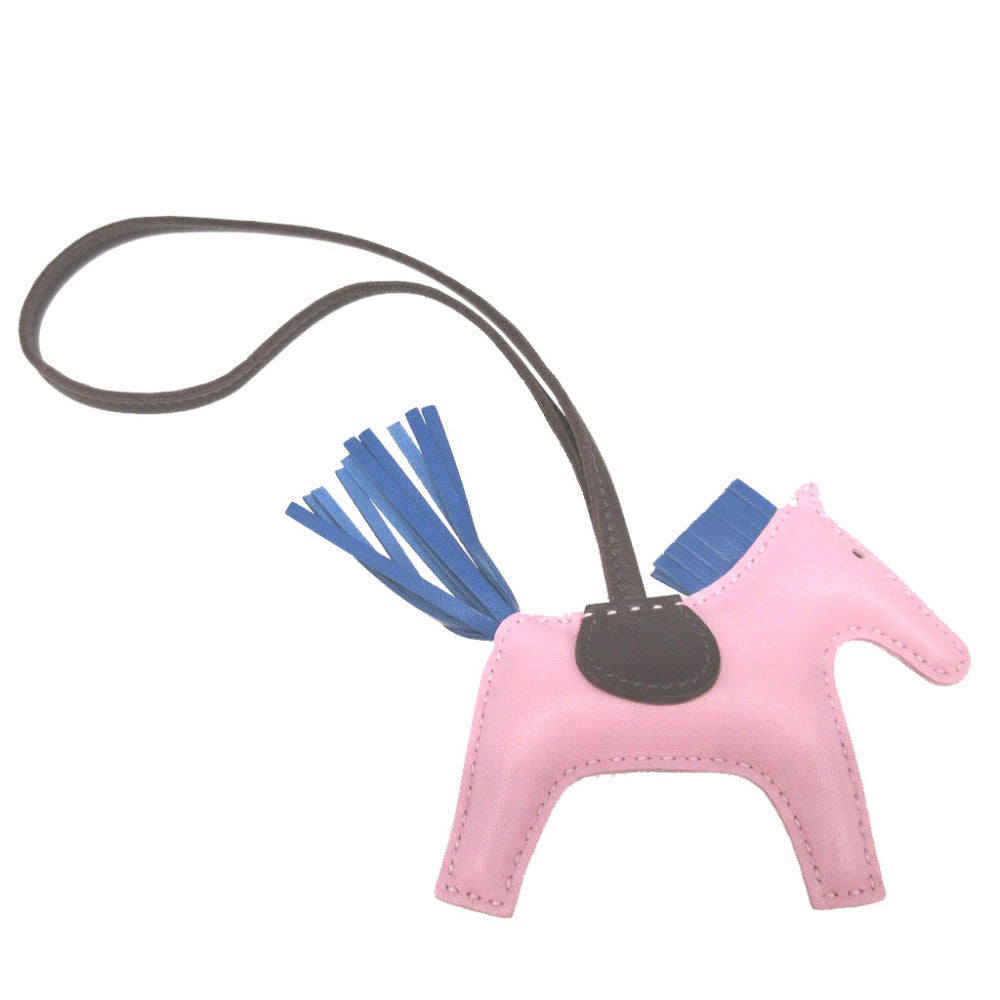 新品同様 エルメス ロデオチャームPM アニューミロ Z刻印(2021年製) モーヴシルベストル ブルーフランス ルージュセリエ バッグチャーム キーホルダー 1277【中古】HERMES