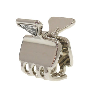 新品同様 プラダ ヘアクリップ トライアングル ロゴ 1IF087 2BA6 メタル シルバー 1290【中古】PRADA