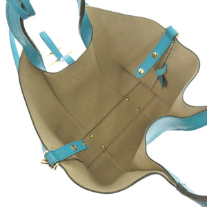 美品 トッズ Tタイムレス XBWTSBA9100Q8E レザー ライトブルー 2wayハンドバッグ 青 1294【中古】TOD’S