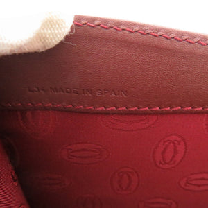 美品 カルティエ マスト ドゥ カルティエ マストライン レザー ボルドー ショルダーバッグ 1302【中古】CARTIER