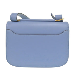 新品同様 デルヴォー ランゴー PM AA0574BKN レザー アズール ショルダーバッグ 青 1312【中古】DELVAUX