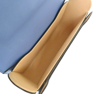 新品同様 デルヴォー ランゴー PM AA0574BKN レザー アズール ショルダーバッグ 青 1312【中古】DELVAUX