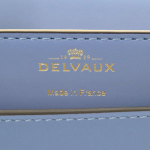 新品同様 デルヴォー ランゴー PM AA0574BKN レザー アズール ショルダーバッグ 青 1312【中古】DELVAUX