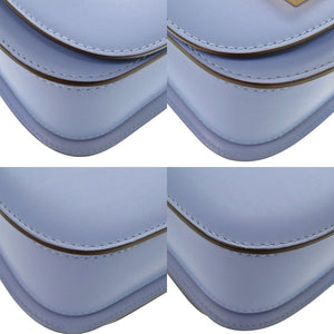 新品同様 デルヴォー ランゴー PM AA0574BKN レザー アズール ショルダーバッグ 青 1312【中古】DELVAUX