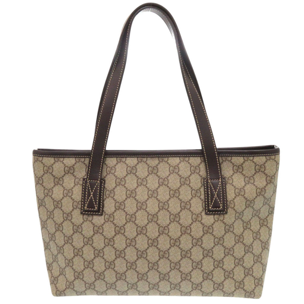美品 グッチ GG柄 211138 GGスプリームキャンバス ベージュ トートバッグ 1345【中古】GUCCI