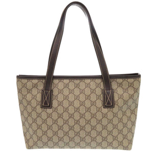美品 グッチ GG柄 211138 GGスプリームキャンバス ベージュ トートバッグ 1345【中古】GUCCI