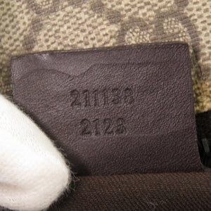 美品 グッチ GG柄 211138 GGスプリームキャンバス ベージュ トートバッグ 1345【中古】GUCCI