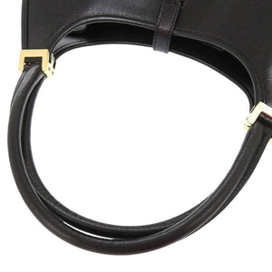 美品 グッチ ジャッキー 00210682404 レザー ブラック ハンドバッグ 黒 1413【中古】GUCCI