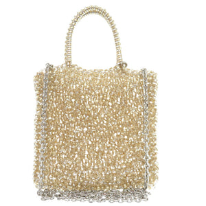 新品同様 アンテプリマ スタンダード ミニアトゥーラ PVC シルバーゴールド チェーンショルダーバッグ 1472【中古】ANTEPRIMA