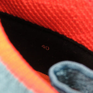 新品同様 エルメス デュエル レザー ブルー ブラック スニーカー 1507【中古】HERMES メンズ