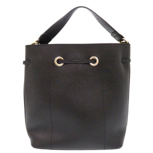 美品 フルラ コスタンザ レザー ブラック 2wayハンドバッグ 黒 1527【中古】Furla