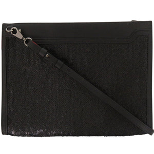 新品同様 クリスチャンルブタン スカイポーチ 3185202 レザー/スパンコール ブラック ショルダーバッグ 黒 1535【中古】Christian Louboutin