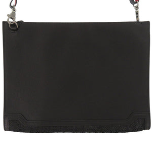 新品同様 クリスチャンルブタン スカイポーチ 3185202 レザー/スパンコール ブラック ショルダーバッグ 黒 1535【中古】Christian Louboutin