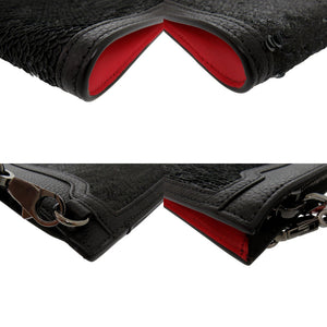 新品同様 クリスチャンルブタン スカイポーチ 3185202 レザー/スパンコール ブラック ショルダーバッグ 黒 1535【中古】Christian Louboutin