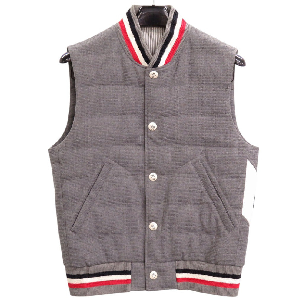 モンクレール GIRET ダウン ウール グレー ダウンベスト 1536【中古】MONCLER メンズ