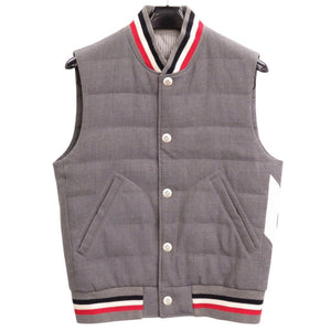 モンクレール GIRET ダウン ウール グレー ダウンベスト 1536【中古】MONCLER メンズ