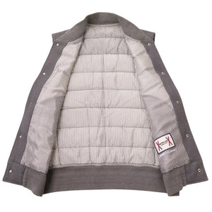 モンクレール GIRET ダウン ウール グレー ダウンベスト 1536【中古】MONCLER メンズ