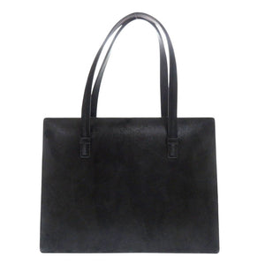美品 ロエベ ヴィンテージ アナグラム スウェード/レザー ブラック ハンドバッグ 黒 1539【中古】LOEWE
