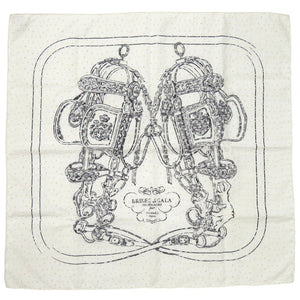 新品同様 エルメス カレ70 ブリッド ドゥ ガラ Brides de Gala Broderie Anglaise スカーフ 刺繍 シルク Blanc  1545【中古】HERMES