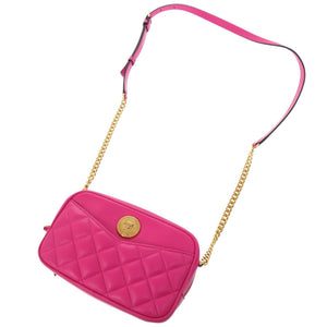 未使用品 ジャンニ ヴェルサーチ メデューサ キルティング 1A03912 レザー ピンク チェーンショルダーバッグ 1554【中古】Gianni Versace