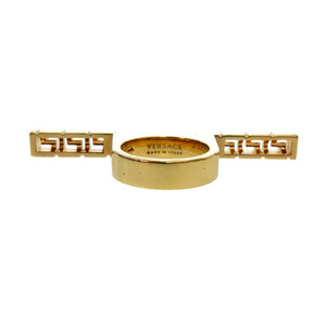 美品 ヴェルサーチ グレカ リング GP 10号 ゴールド 指輪 1555【中古】VERSACE