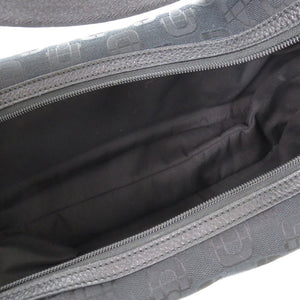 美品 グッチ ホースビット柄 211523 キャンバス ブラック ショルダーバッグ 黒 1563【中古】GUCCI