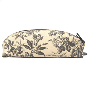 未使用 グッチ ハーバリウム 662130 レザー ベージュ ブラック 黒 筆箱 ペンケース 1564【中古】GUCCI