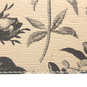 未使用 グッチ ハーバリウム 662130 レザー ベージュ ブラック 黒 筆箱 ペンケース 1564【中古】GUCCI