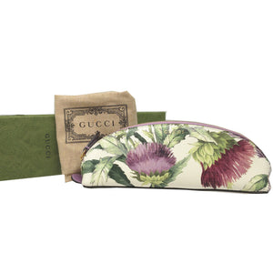 未使用 グッチ ティアン 662130 レザー パープル 紫 筆箱 ペンケース 1565【中古】GUCCI