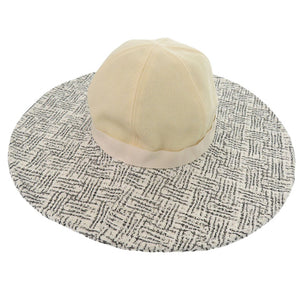 美品 シャネル コットン/ツイード アイボリー 帽子 1591【中古】CHANEL
