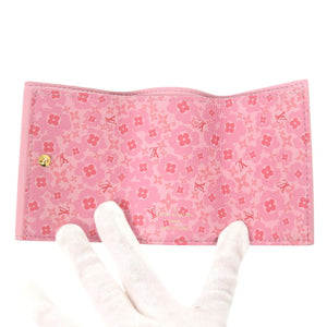 美品 ルイ ヴィトン ポルトフォイユ ロックミニ M80088 レザー ピンク 三つ折り財布 LV 1592【中古】LOUIS VUITTON