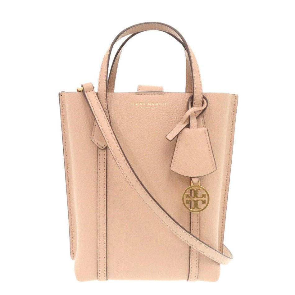 未使用 トリーバーチ PERRY MINI ペリーミニトート 142616 レザー DEVON SAND 2wayショルダーバッグ ベージュ 1610【中古】Tory Burch