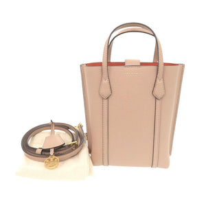 未使用 トリーバーチ PERRY MINI ペリーミニトート 142616 レザー DEVON SAND 2wayショルダーバッグ ベージュ 1610【中古】Tory Burch