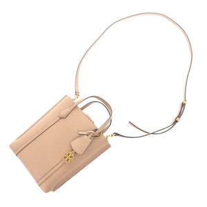 未使用 トリーバーチ PERRY MINI ペリーミニトート 142616 レザー DEVON SAND 2wayショルダーバッグ ベージュ 1610【中古】Tory Burch
