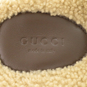 未使用品 グッチ × ザ ノースフェイス 679948 ムートン ボア ベージュ サイズ34 ムートンサンダル 1611【中古】GUCCI