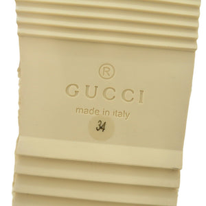 未使用品 グッチ × ザ ノースフェイス 679948 ムートン ボア ベージュ サイズ34 ムートンサンダル 1611【中古】GUCCI