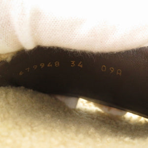 未使用品 グッチ × ザ ノースフェイス 679948 ムートン ボア ベージュ サイズ34 ムートンサンダル 1611【中古】GUCCI