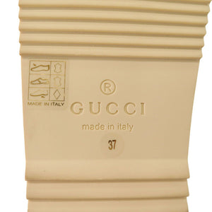 未使用品 グッチ × ザ ノースフェイス 679948 ムートン ボア ベージュ サイズ37 ムートンサンダル 1612【中古】GUCCI