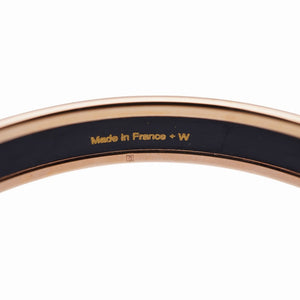 新品同様 エルメス エマイユPM W刻印 エナメル シェーヌダンクル バングル ピンクゴールド アクセサリー 1622【中古】HERMES