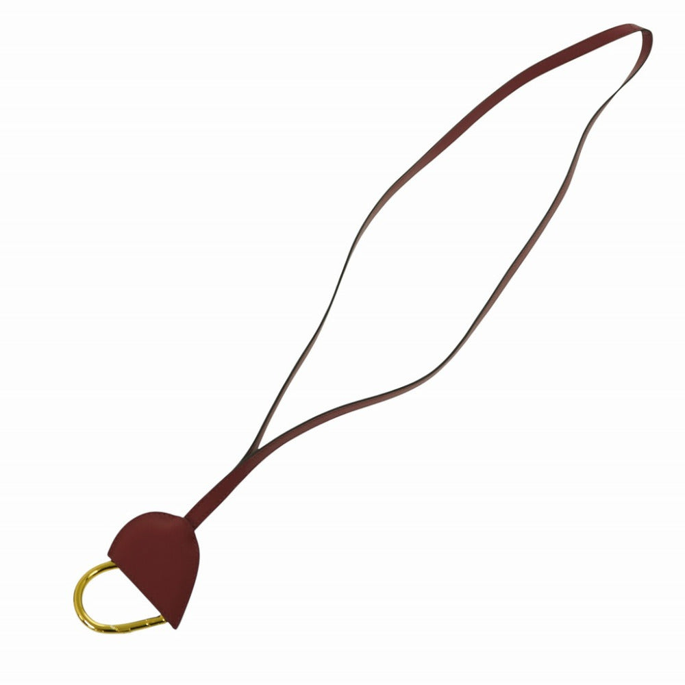 新品同様 エルメス オー クール デュ フォーブール スイフト ルージュグレナ ネックレス キーホルダー 1623【中古】HERMES